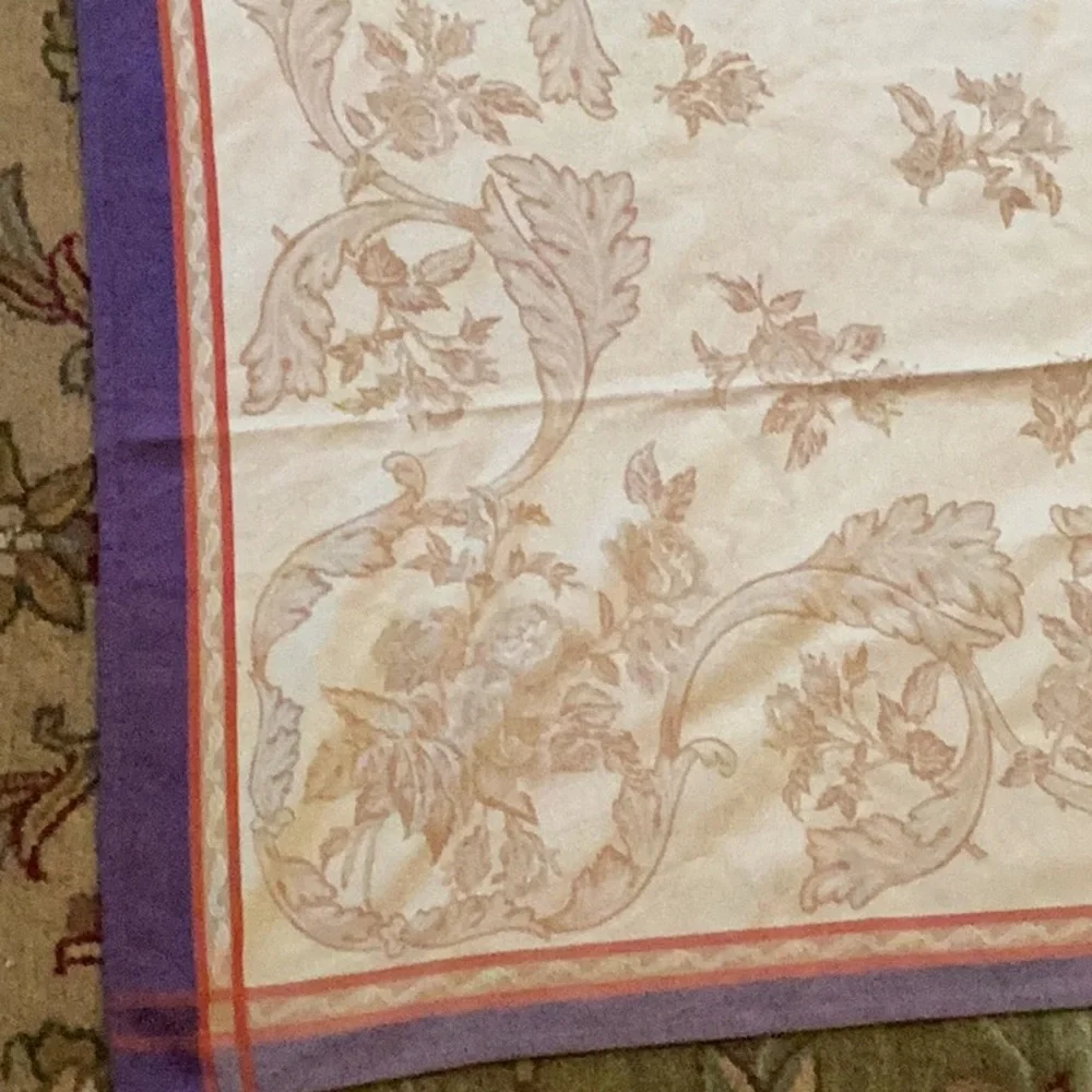 ⚜️ Les Tissages Tablecloth  FRENCH SCROLLED LUXURIOUS LINEN  100% COTTON